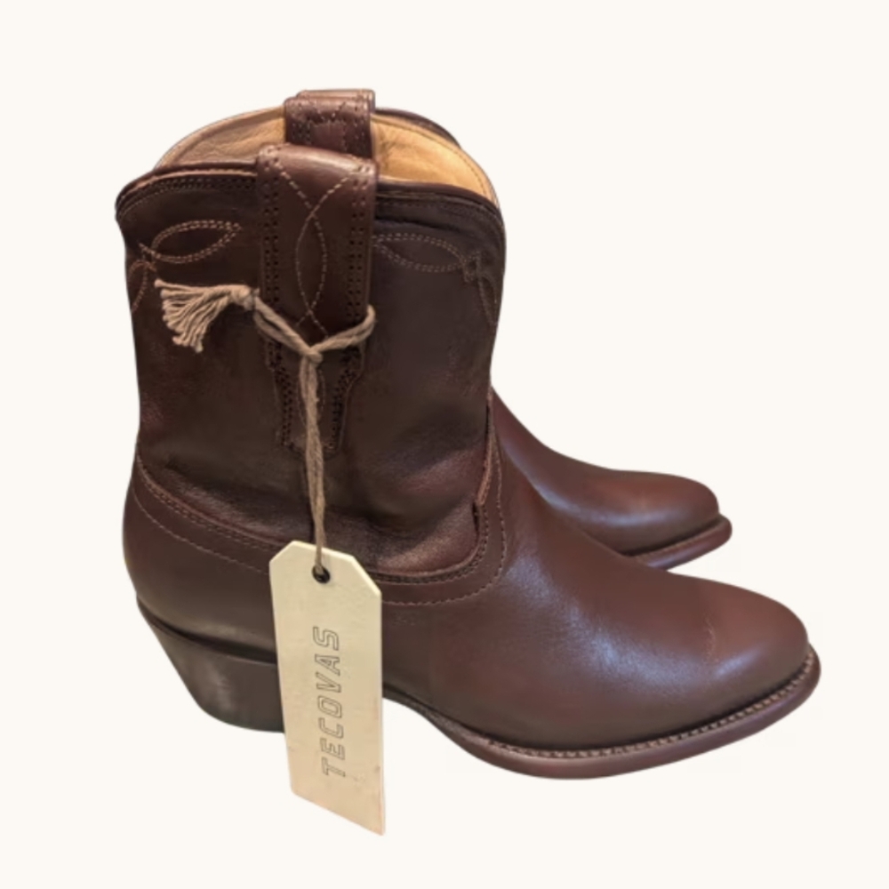 🔥Rare NWT Tecovas Page Sequoia Bovine Cowgirl Boots